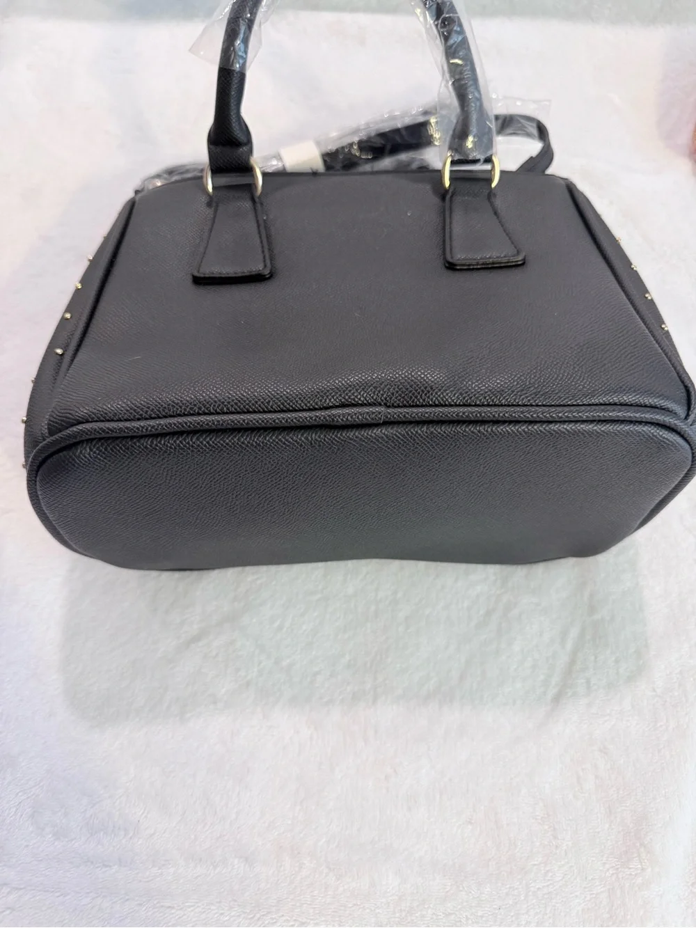bebe Black Studded Mini Satchel